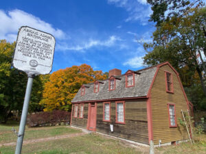 Abigail Adams House - Fall with sign